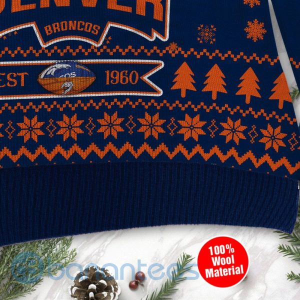 Denver Broncos Cute Baby Yoda Grogu Ugly Christmas 3D Sweater Product Photo