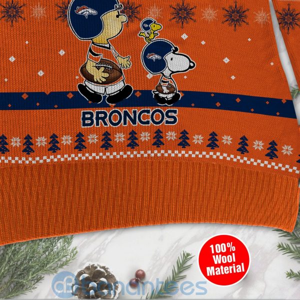 Denver Broncos Funny Charlie Brown Peanuts Snoopy Ugly Christmas 3D Sweater Product Photo