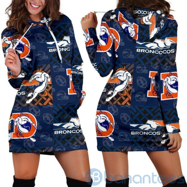 Denver Broncos Hoodie Dress For Women Product Photo