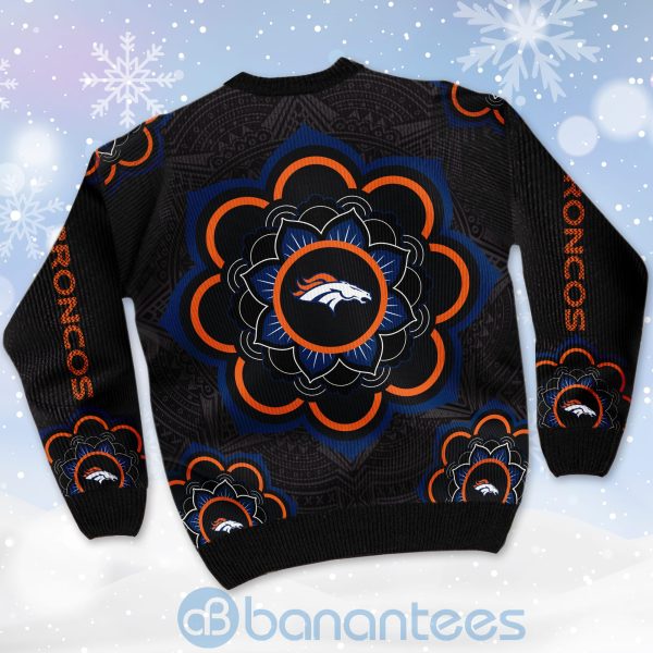 Denver Broncos Mandala Logo Ugly Christmas 3D Sweater Product Photo