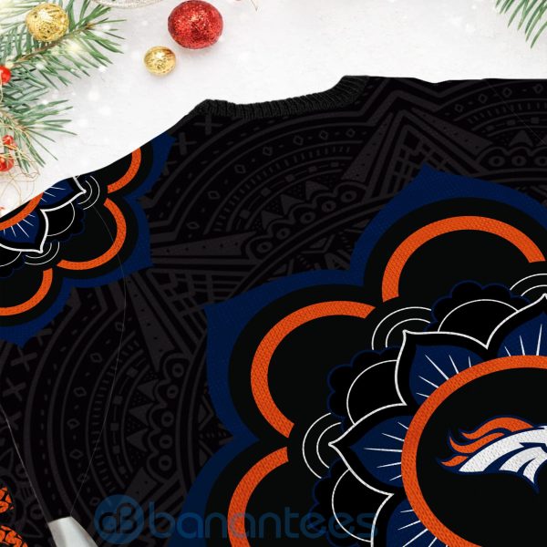 Denver Broncos Mandala Logo Ugly Christmas 3D Sweater Product Photo