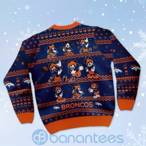 Denver Broncos Mickey Mouse Ugly Christmas 3D Sweater Product Photo