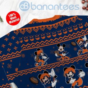 Denver Broncos Mickey Mouse Ugly Christmas 3D Sweater Product Photo
