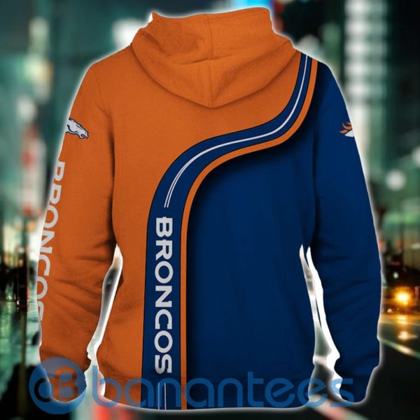 Denver Broncos Zip Up All Over Printed 3D Hoodie, Zip Hoodie Broncos Product Photo