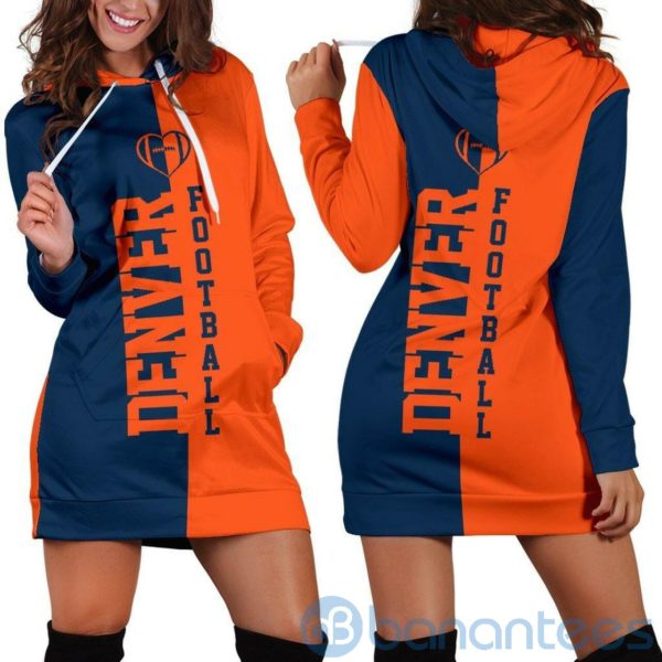 Denver Football Hoodie Dress For Women Product Photo