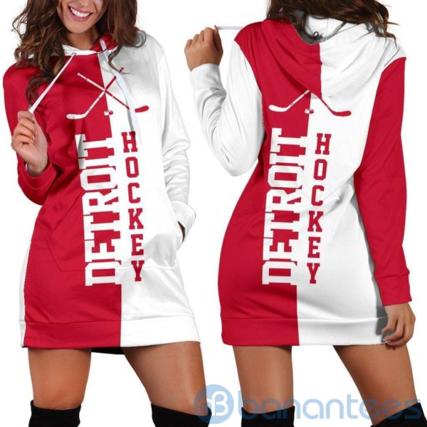 Detroit Hockey Hoodie Dress For Women Product Photo