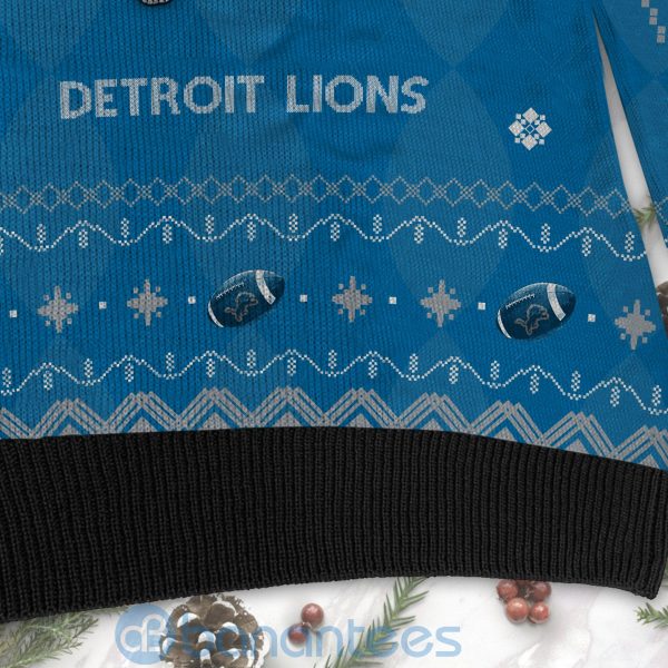 Detroit Lions American Football Black Ugly Christmas 3D Sweater Product Photo