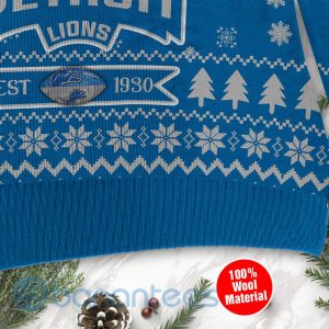 Detroit Lions Cute Baby Yoda Grogu Ugly Christmas 3D Sweater Product Photo