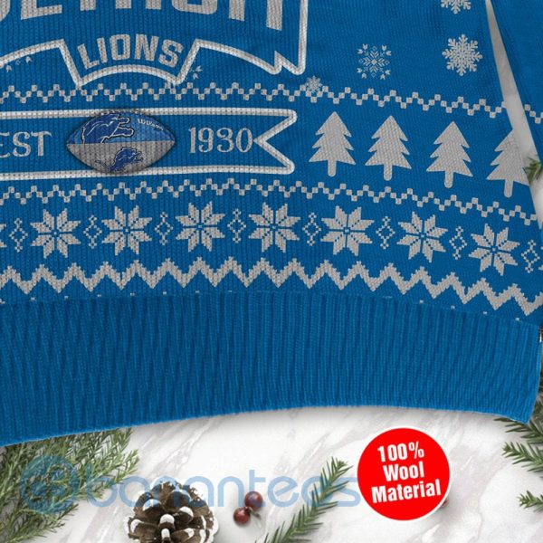 Detroit Lions Cute Baby Yoda Grogu Ugly Christmas 3D Sweater Product Photo