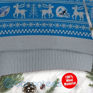 Detroit Lions Grateful Dead SKull And Bears Custom Name Uglu Christmas 3D Sweater Product Photo