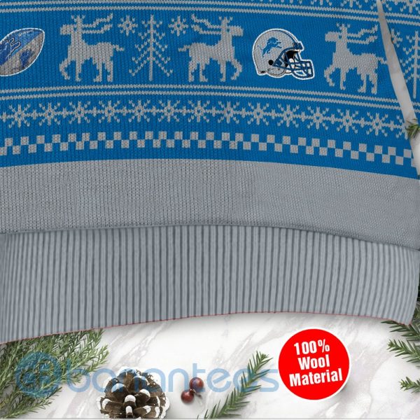 Detroit Lions Grateful Dead SKull And Bears Custom Name Uglu Christmas 3D Sweater Product Photo
