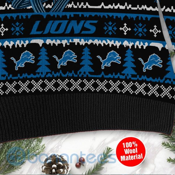 Detroit Lions Jack Skellington Halloween Ugly Christmas 3D Sweater Product Photo