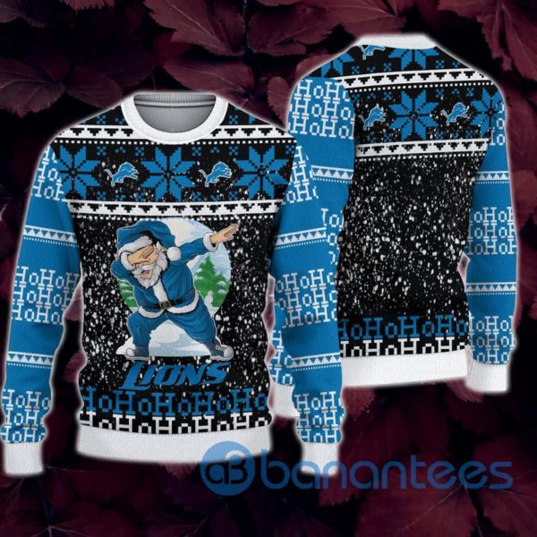 Detroit Lions Santa Claus Ho Ho Ho All Over Printed 3D Sweatshirt Product Photo