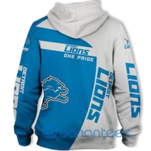 Detroit Lions White And Blue All Over Printed 3D Hoodie Zip Hoodie Product Photo