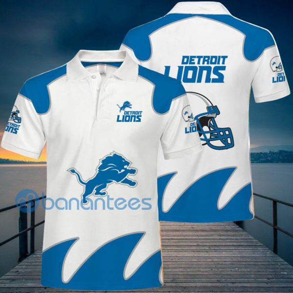Detroit Lions White Polo Shirt For Men For Men Product Photo