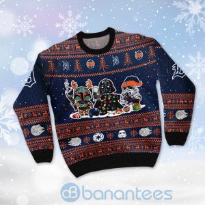Detroit Tigers Star Wars Ugly Christmas 3D Sweater Product Photo