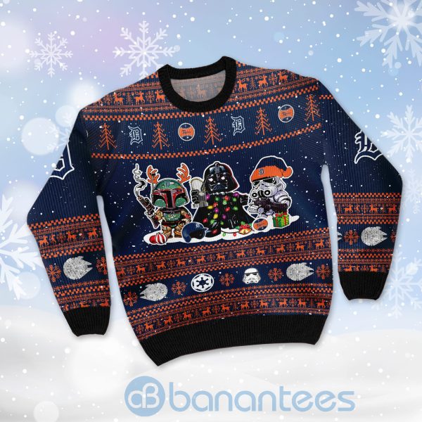 Detroit Tigers Star Wars Ugly Christmas 3D Sweater Product Photo