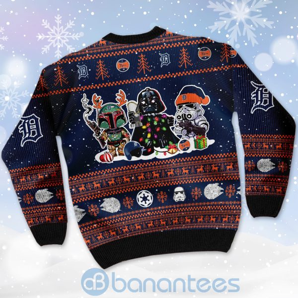 Detroit Tigers Star Wars Ugly Christmas 3D Sweater Product Photo