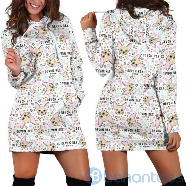 Devon Rex Hoodie Dress For Women Product Photo
