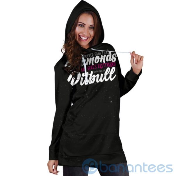 Diamonds Pitbull Hoodie Dress For Women Product Photo
