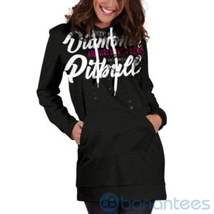 Diamonds Pitbull Hoodie Dress For Women Product Photo