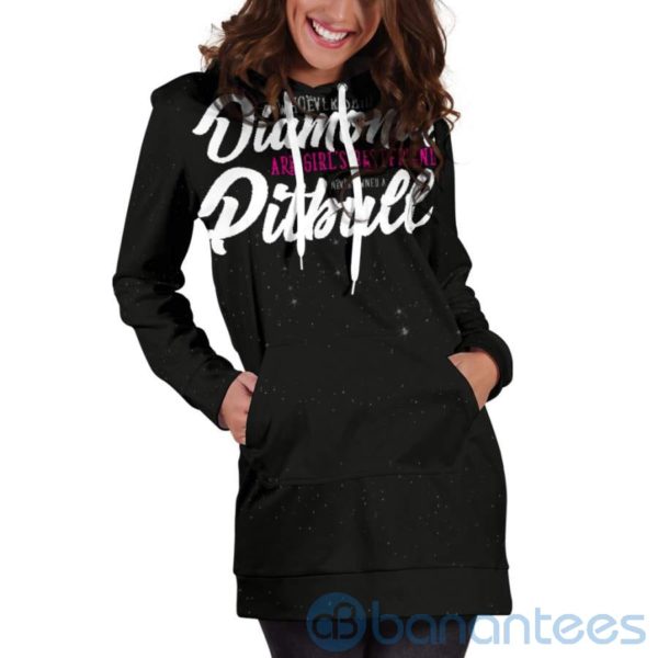 Diamonds Pitbull Hoodie Dress For Women Product Photo