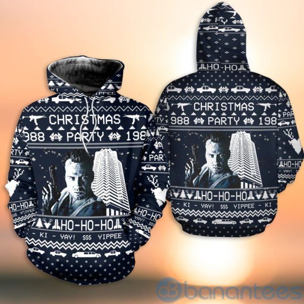 Die hard Christmas Party Ho Ho Ho Christmas All Over Printed 3D Shirt Product Photo