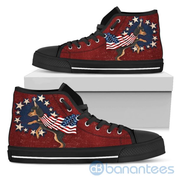 Doberman Dog Lover Gift For Independence Day High Top Shoes Product Photo