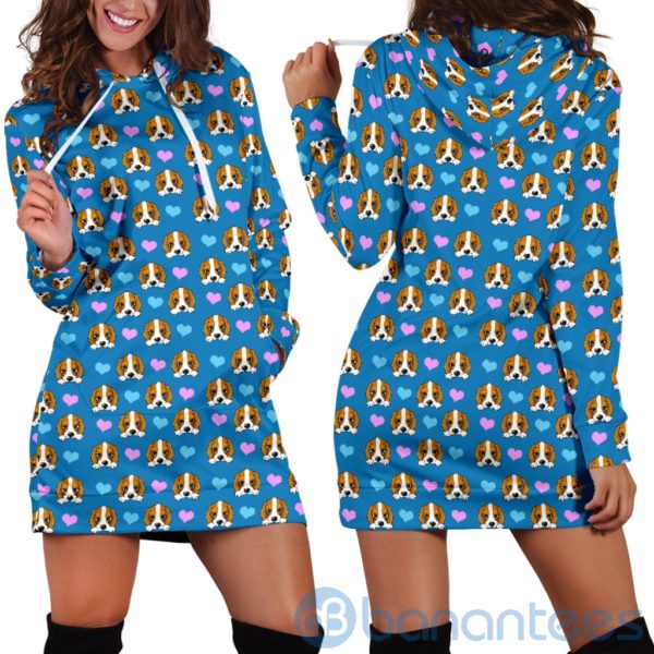 Dog Hearts Womens Hoodie Dress For Women Product Photo