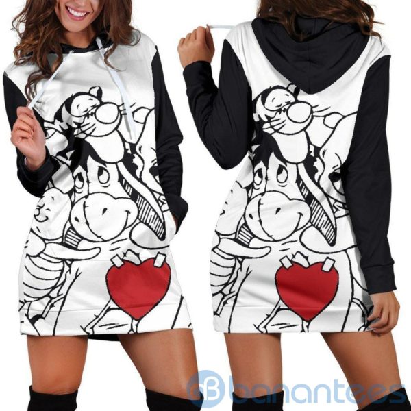 Donkey Winnie The Pooh Hoodie Dress For Women Product Photo