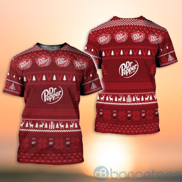 Dr Pepper Drink Ugly Christmas All Over Printed 3D Shirt Product Photo