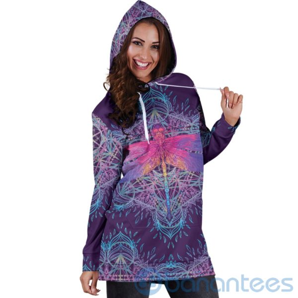 Dragonfly Mandala Hoodie Dress For Women Product Photo