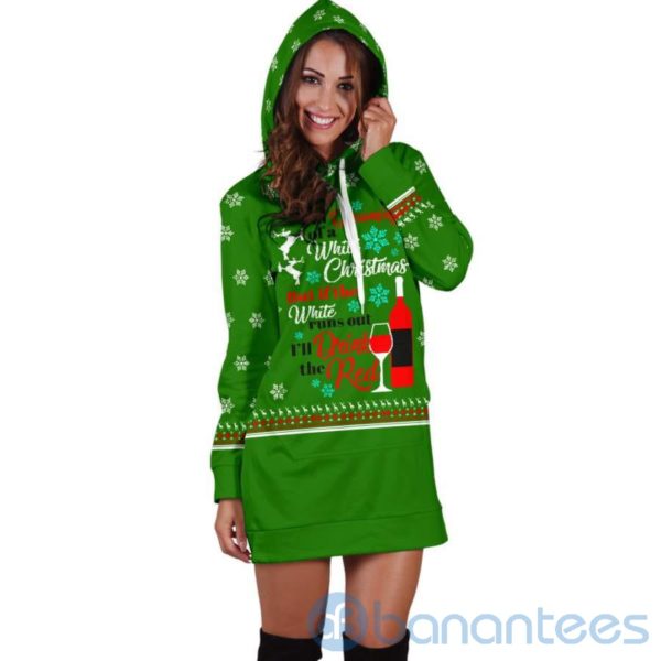 Dreaming of A White Christmas Hoodie Dress For Women Product Photo