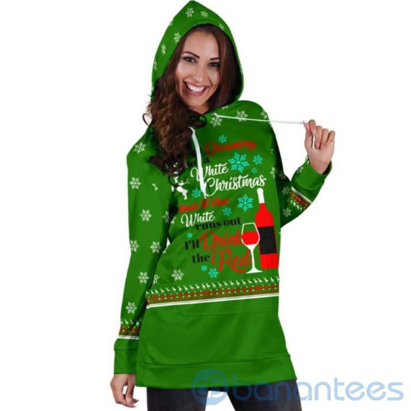 Dreaming of A White Christmas Hoodie Dress For Women Product Photo