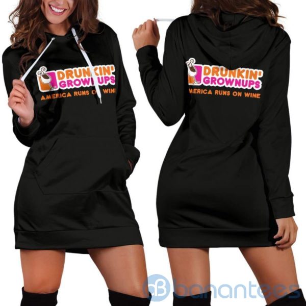 Drunkin Grownups Hoodie Dress For Women Product Photo