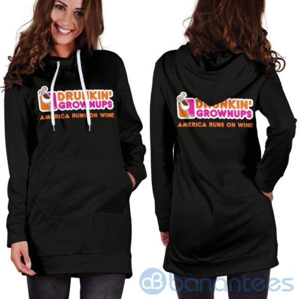 Drunkin Grownups Hoodie Dress For Women Product Photo