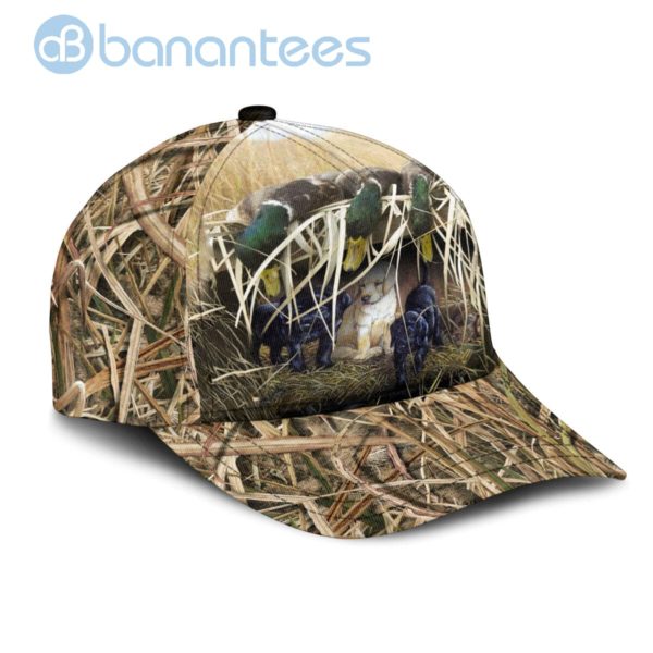 Duck And Baby Dogs Hunting All Over Printed 3D Cap Product Photo