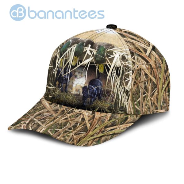 Duck And Baby Dogs Hunting All Over Printed 3D Cap Product Photo