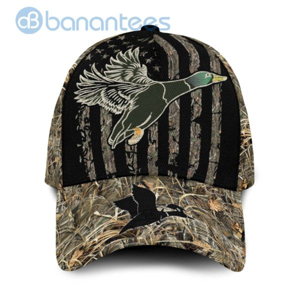 Duck Hunting Americal Flag All Over Printed 3D Cap Product Photo