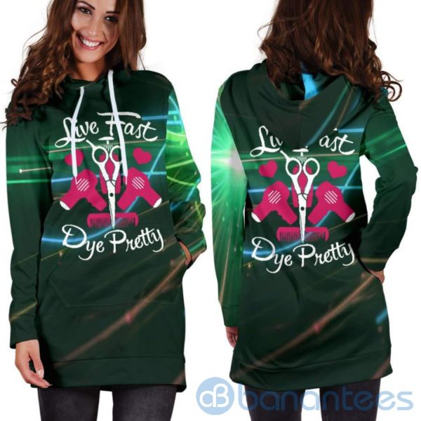 Dye Pretty Hair Lover Hoodie Dress For Women Product Photo