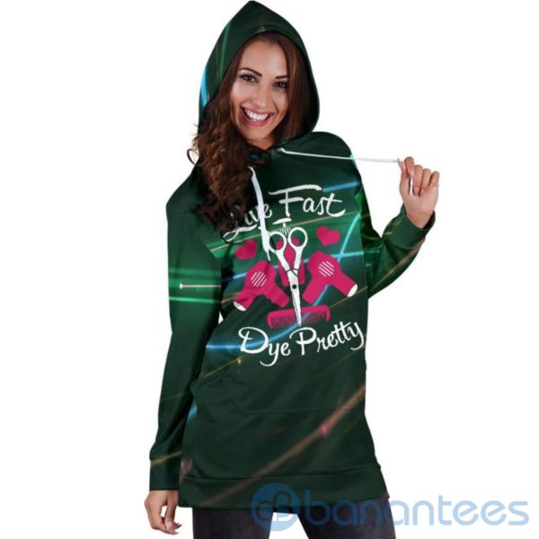 Dye Pretty Hair Lover Hoodie Dress For Women Product Photo