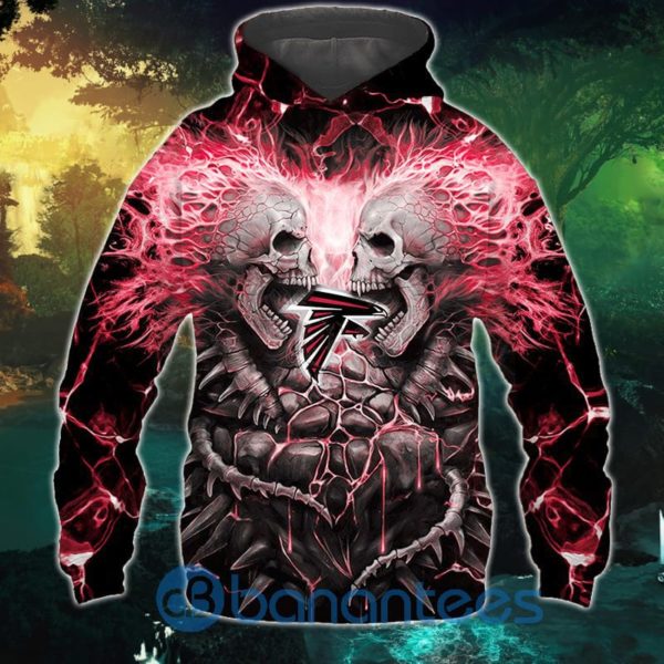 Electric Atlanta Falcons Skull Hoodies Halloween Full Printed 3D Hoodie, Zip Hoodie Product Photo