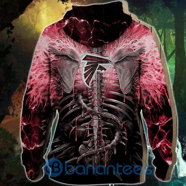 Electric Atlanta Falcons Skull Hoodies Halloween Full Printed 3D Hoodie, Zip Hoodie Product Photo