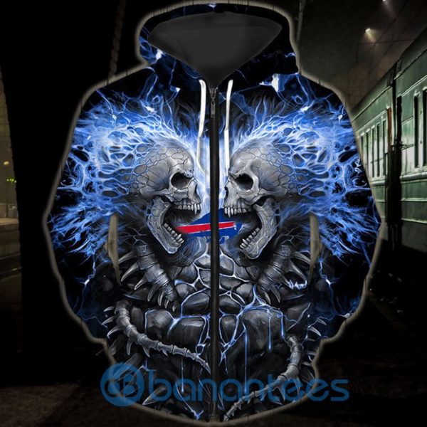 Electric Buffalo Bills Skull Hoodies Halloween Full Printed 3D Hoodie, Zip Hoodie Product Photo