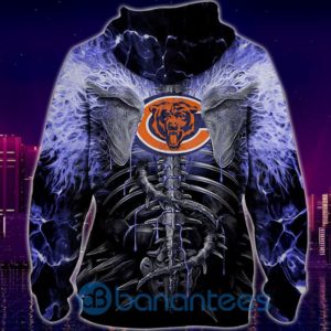 Electric Chicago Bears Skull Hoodies Halloween Full Printed 3D Hoodie, Zip Hoodie Product Photo