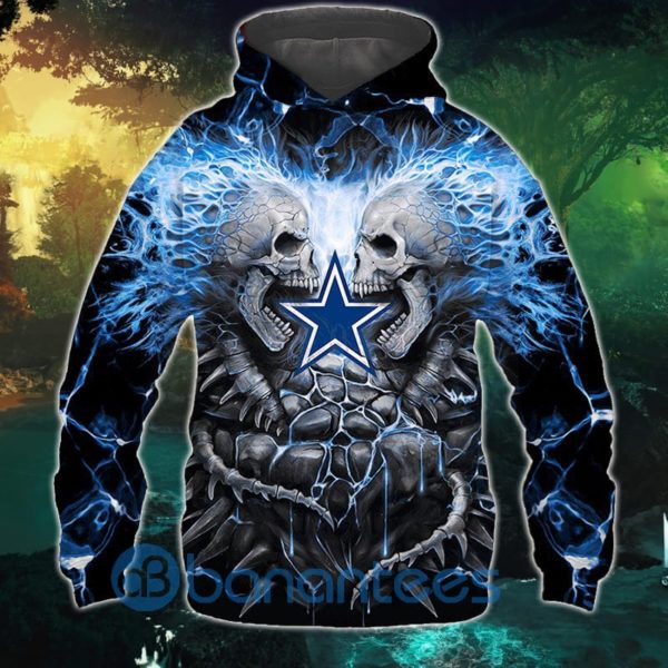 Electric Dallas Cowboys Skull All Over Printed 3D Hoodie Zip Hoodie Product Photo