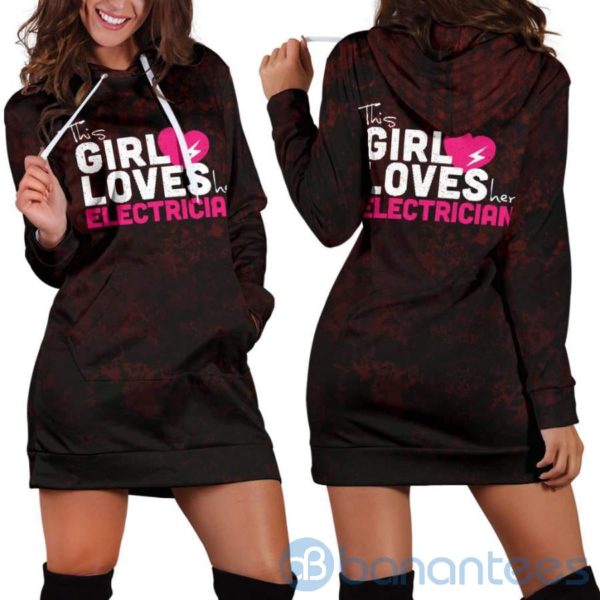 Electrician's Girl Hoodie Dress For Women Product Photo
