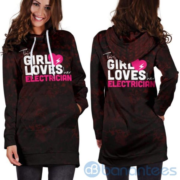 Electrician's Girl Hoodie Dress For Women Product Photo