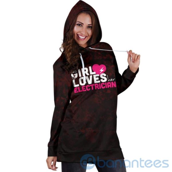 Electrician's Girl Hoodie Dress For Women Product Photo