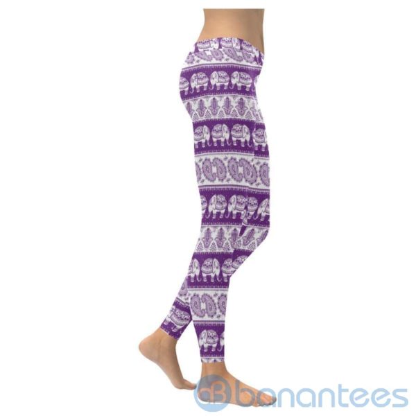 Elephant Paisley Hamsa Leggings For Women Product Photo